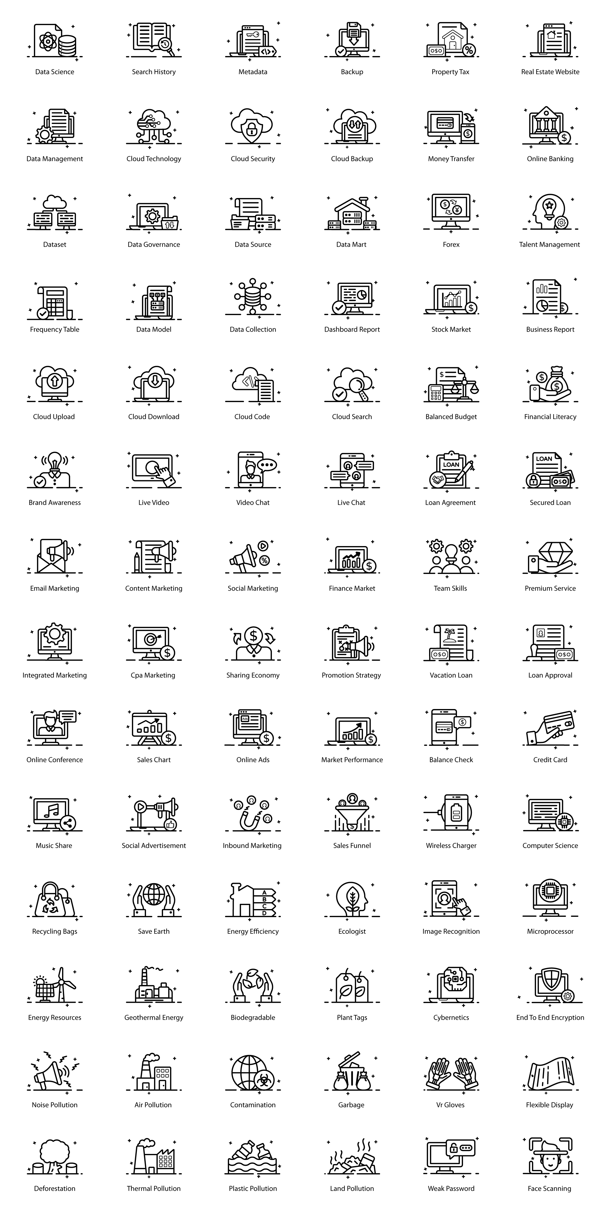 600个高级UI概念图标集 Premium Outline