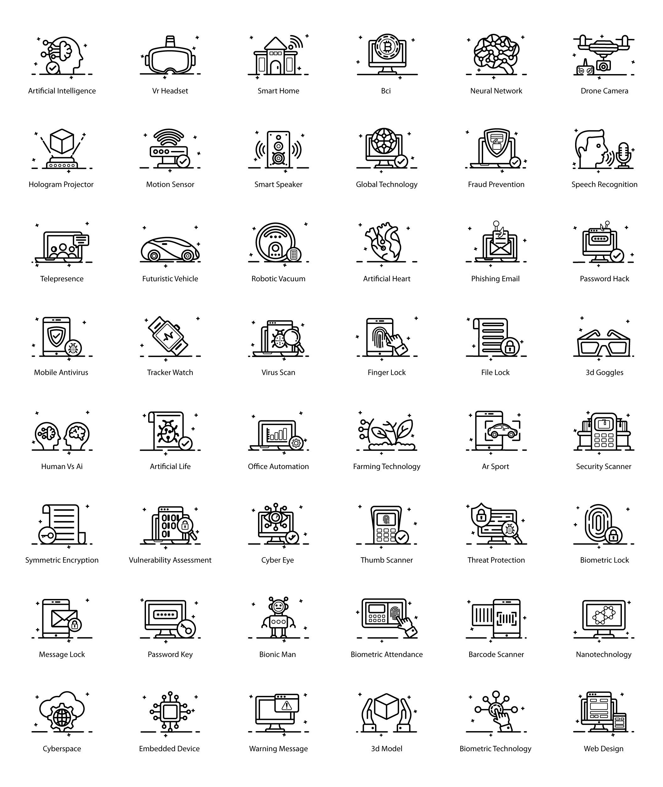 600个高级UI概念图标集 Premium Outline