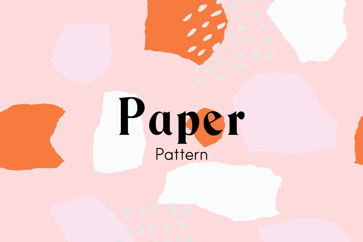 当代抽象设计的墨水涂鸦图案素材 Paper Patterns