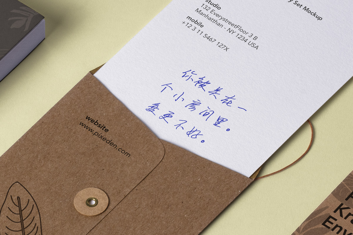 牛皮纸文具品牌样机 Psd Kraft Stationery