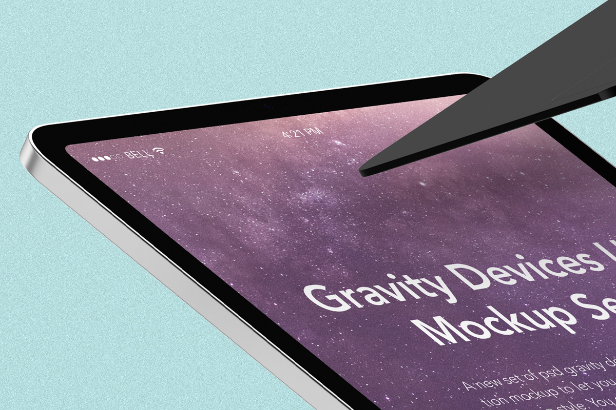 漂浮的UI psd重力模型设备样机 Gravity Psd