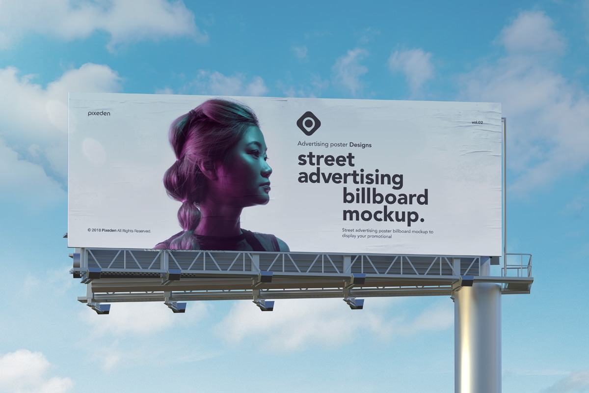 广告Psd广告牌样机 Advertising Psd Bil