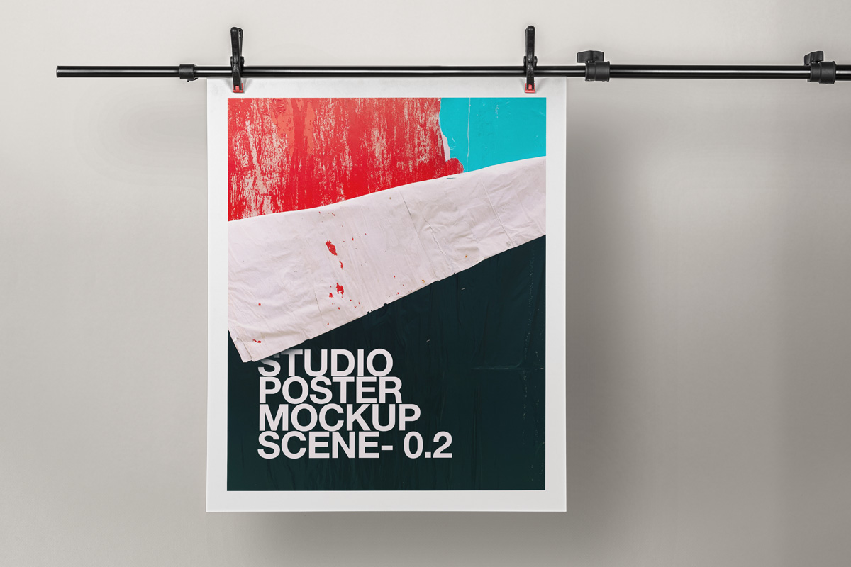 海报样机场 Studio Psd Poster Mockup