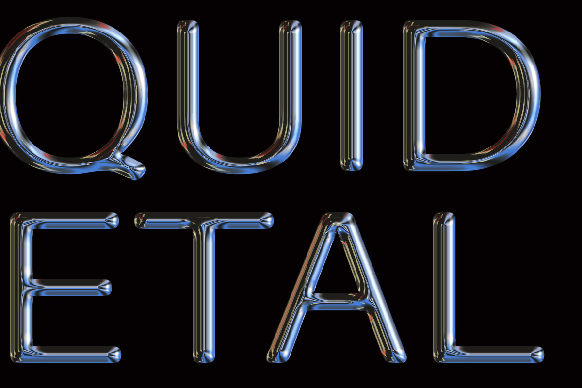 液态金属Psd文字效果 Liquid Metal Psd T