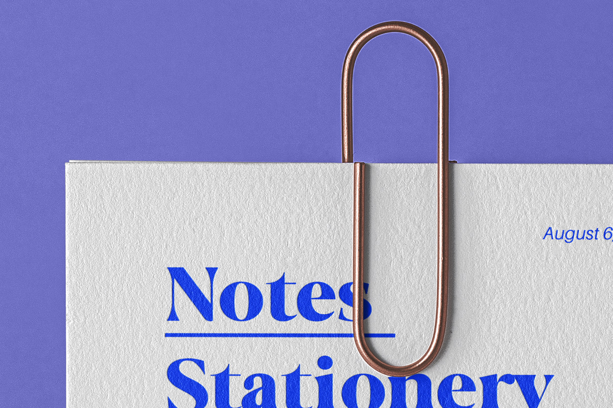 一套psd文具用品样机 Notes Psd Statione