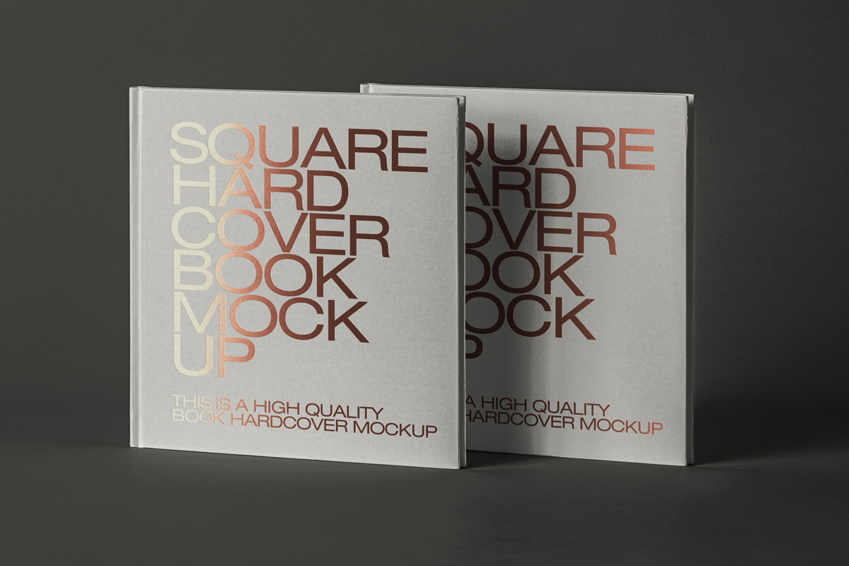 一个高质量的psd书籍样机 Square Book Psd