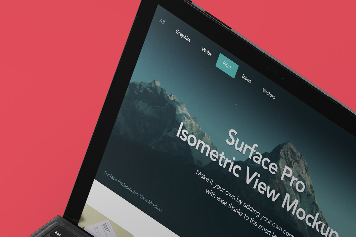 Surface Pro微软超极本Web设计屏幕预览样机 P