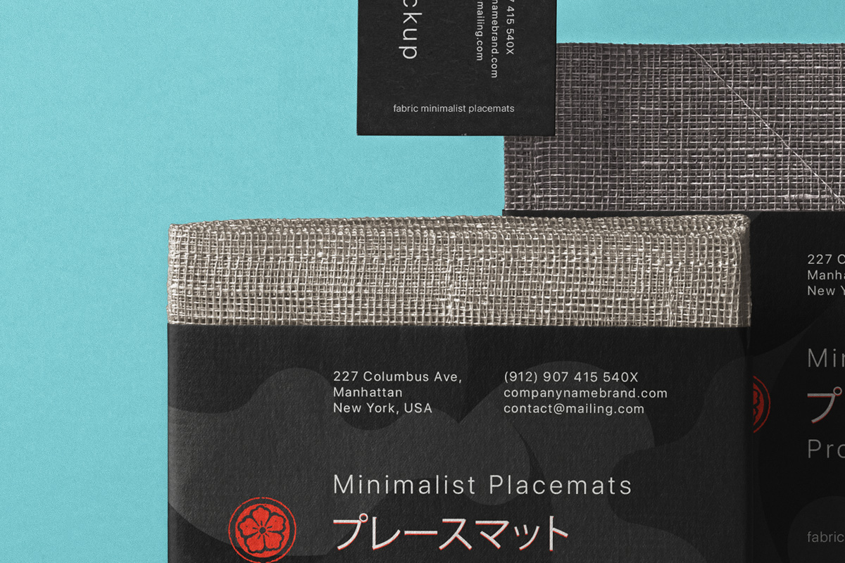 亚麻餐垫样机 Minimalist Psd Placemat