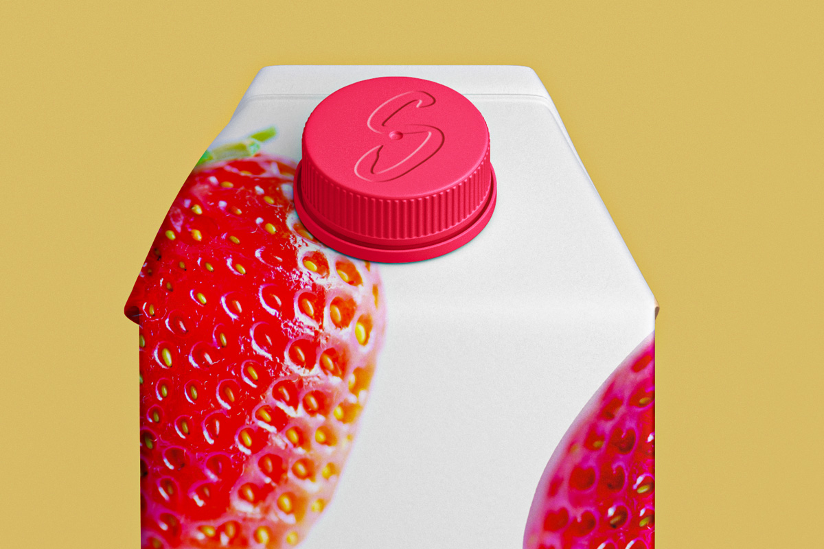 高质量的牛奶纸盒psd果汁瓶样机 Juice Milk Ps