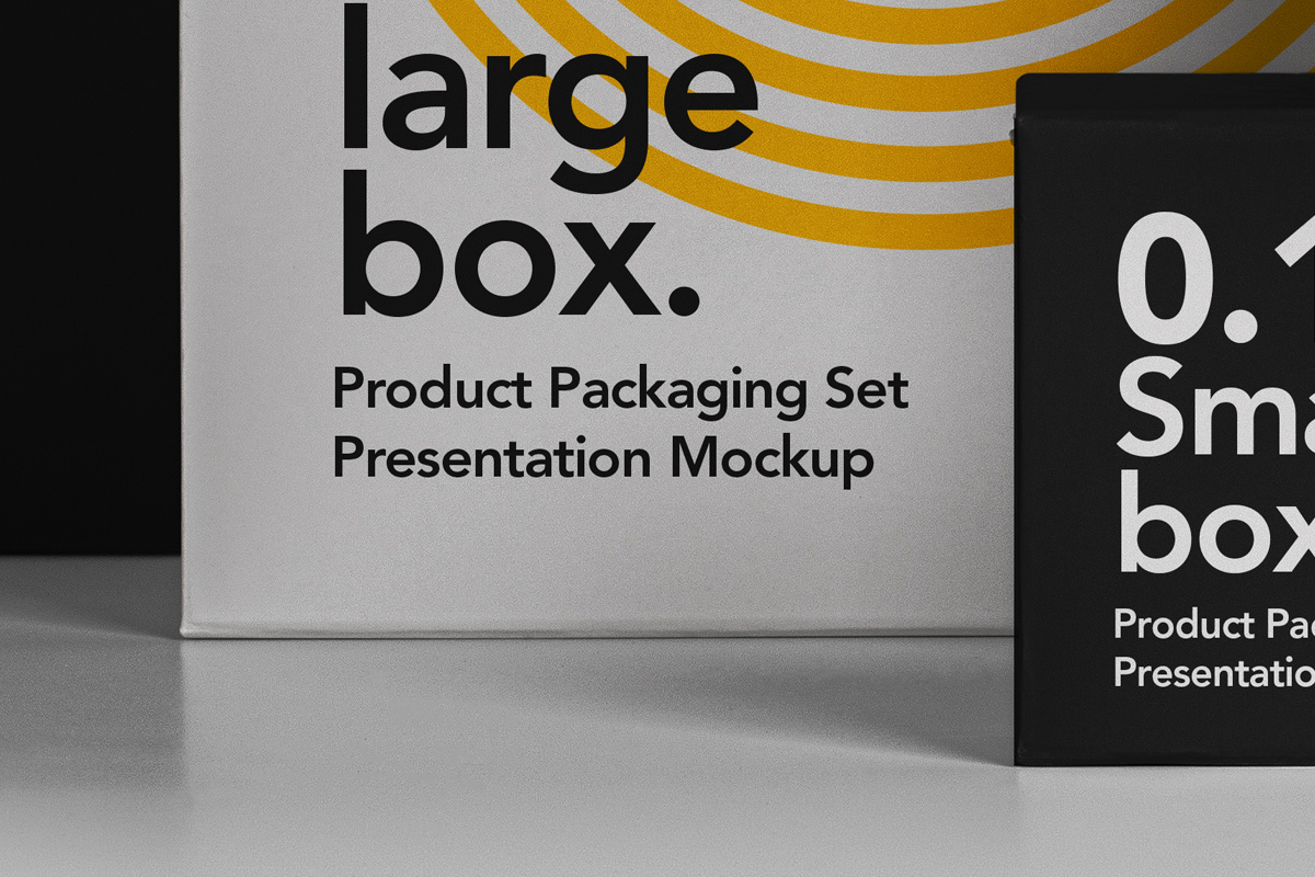 一组包装盒样机 Packaging Psd Box Mock