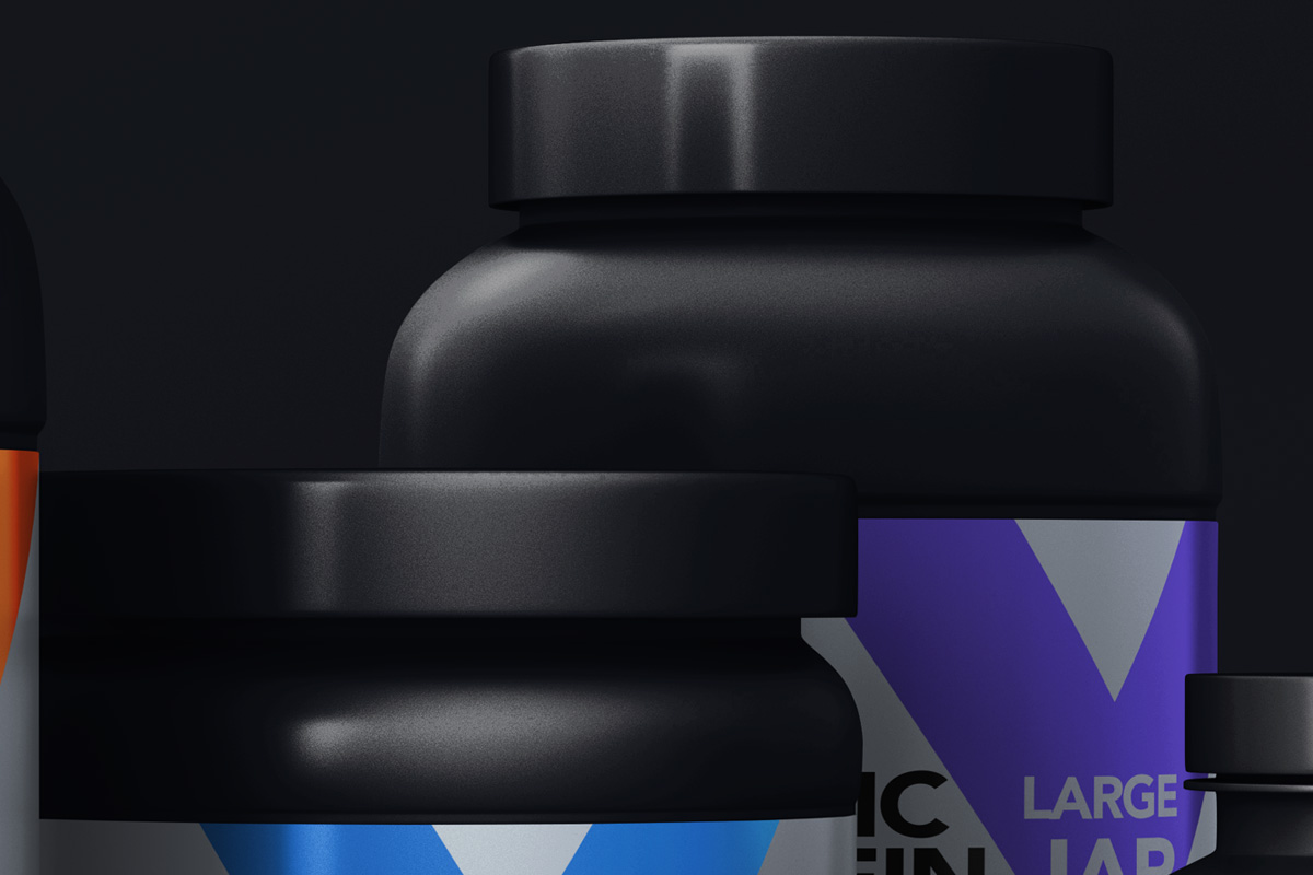 塑料psd罐包装样机 Protein Psd Jar Pac