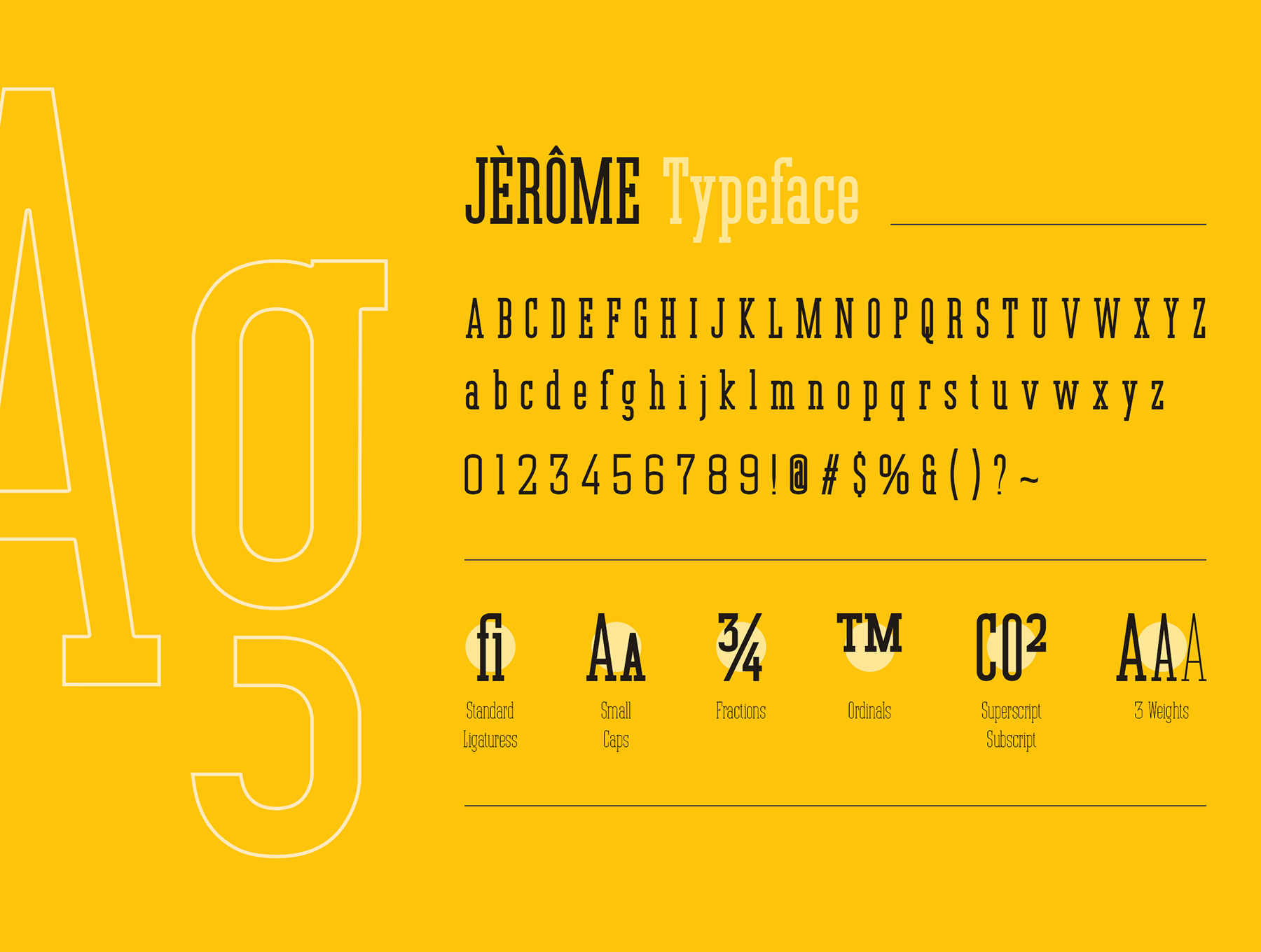 华丽紧实的衬线英文字体 Jerome - Condensed