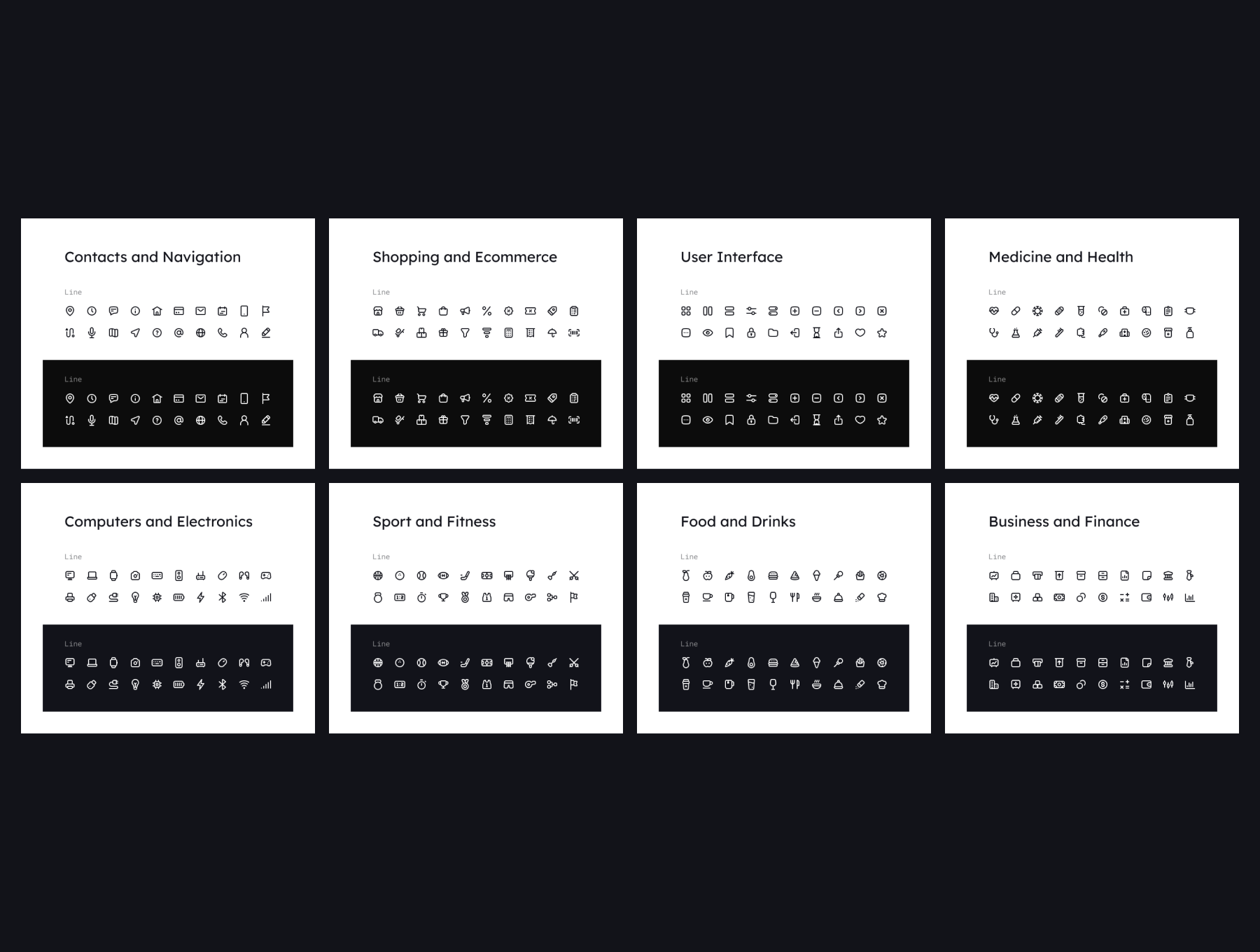 300个线型通用图标集 Universal Icon Set