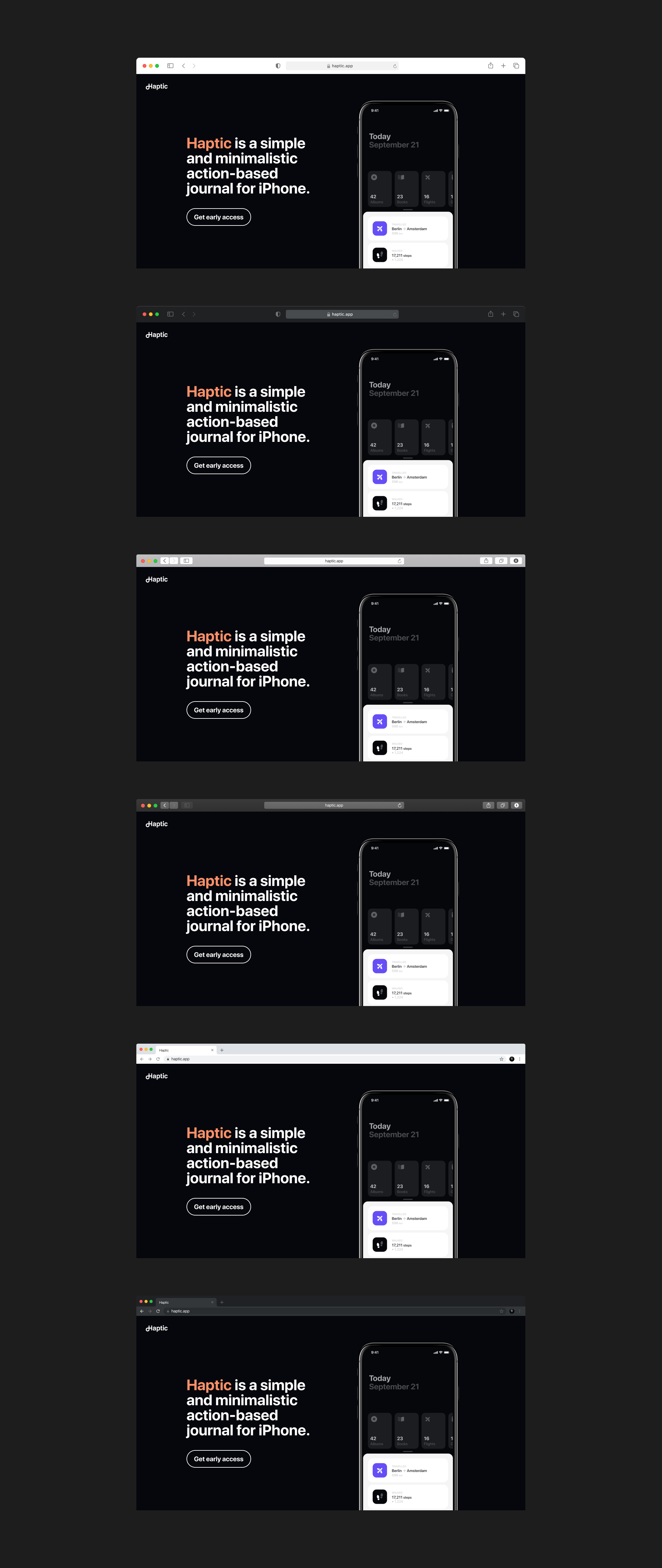 Safari谷歌浏览器网站网页设计展示样机模板 Browse