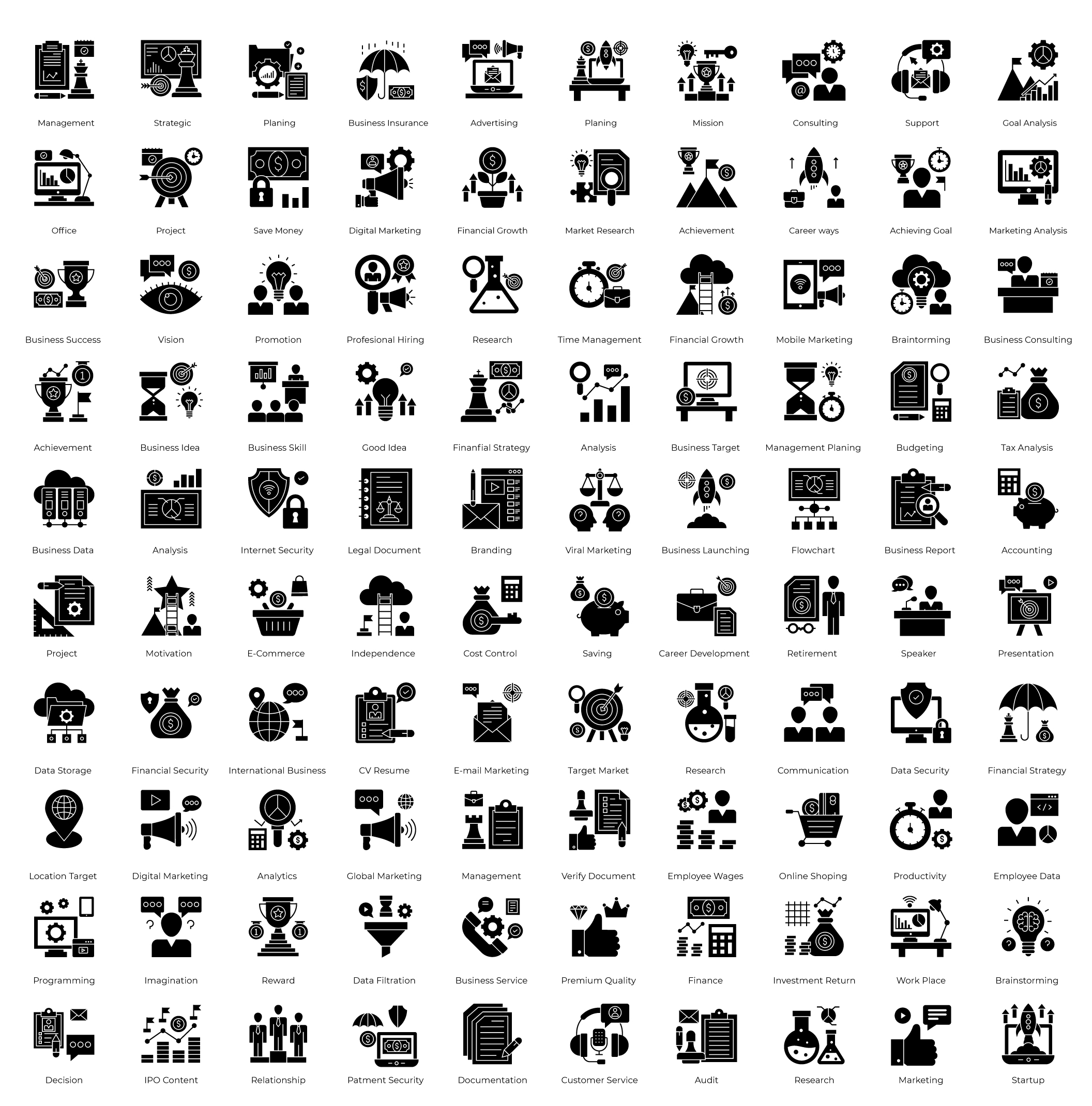 Flat Outline Vector Icons