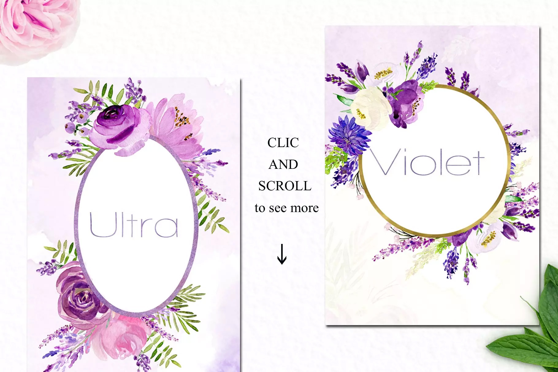 紫色水彩丁香花剪贴画 Ultraviolet waterco