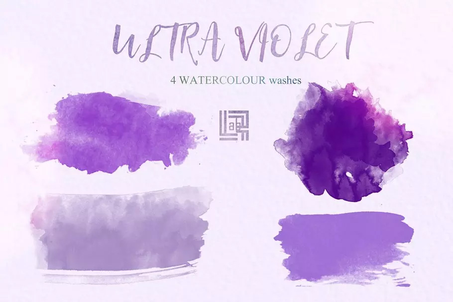 紫色水彩丁香花剪贴画 Ultraviolet waterco