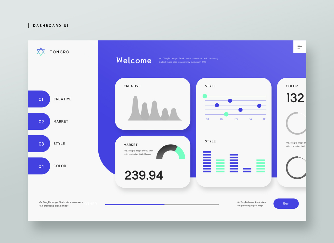 最新流行配色布局Web网页后台管理模板 Dashboard