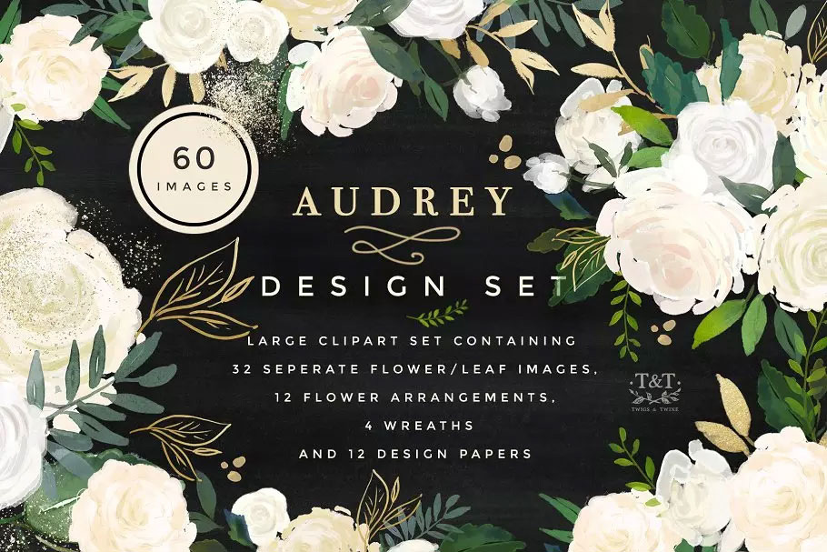 水彩花卉 Floral Design Set – Audre