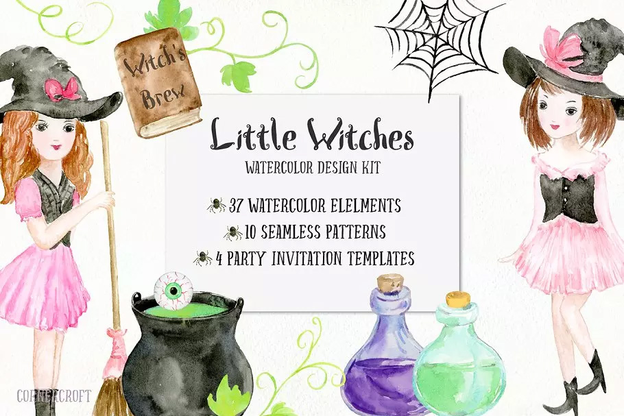 水彩小女巫 Watercolor Little Witch