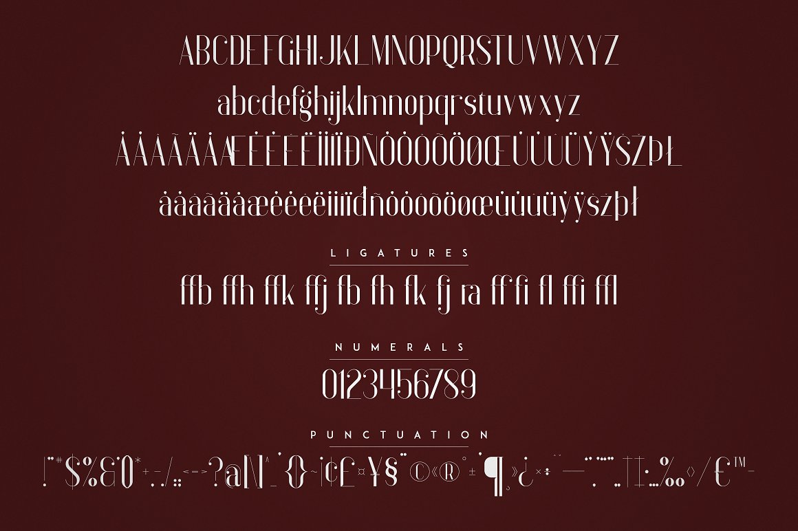 优雅奢华的女性英文字体 Anteric - Typeface