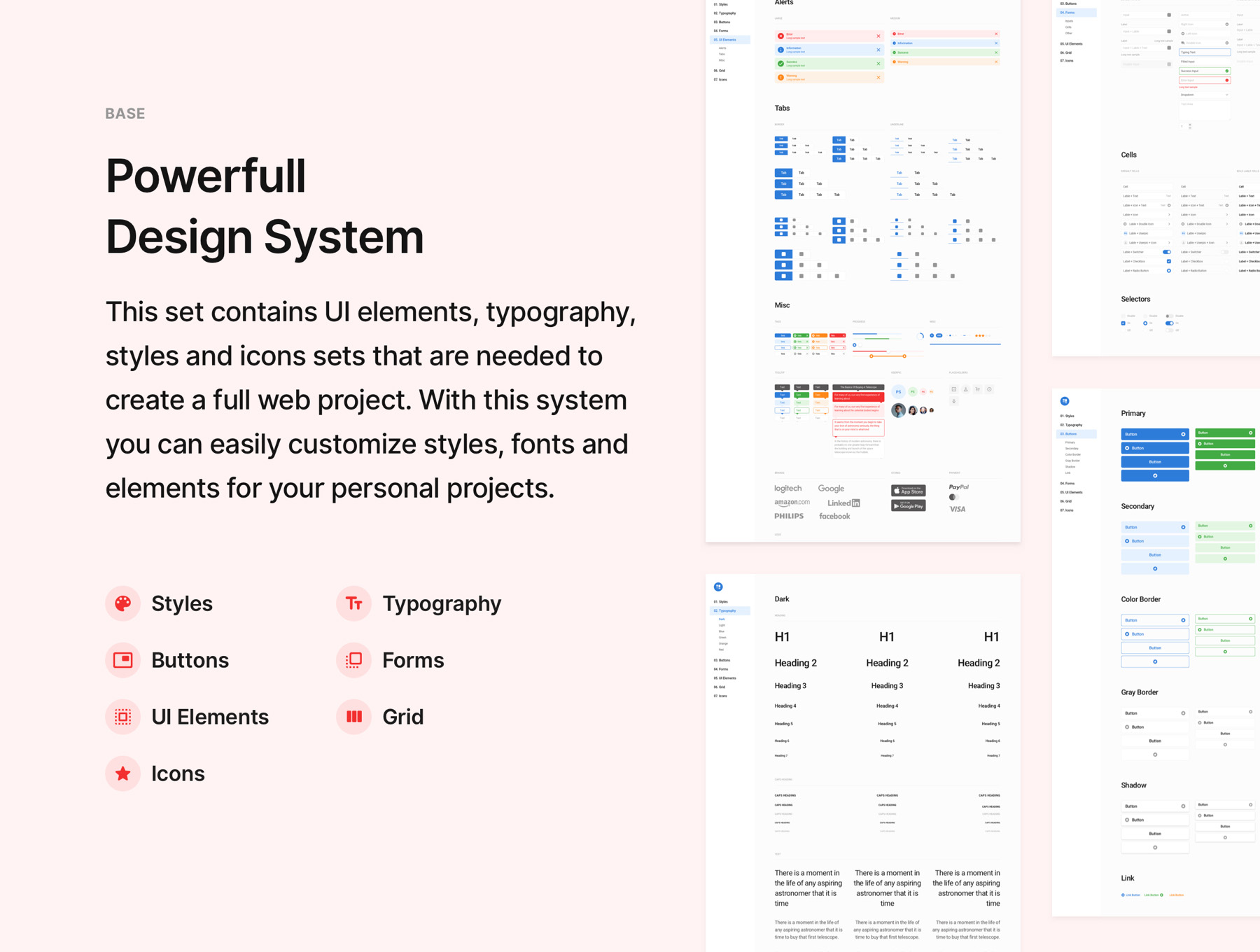 基于设计系统的Web UI / UX套件