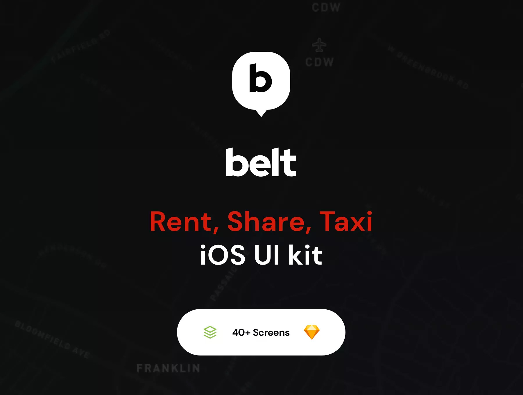 出租/共享/出租车App应用UI设计套件