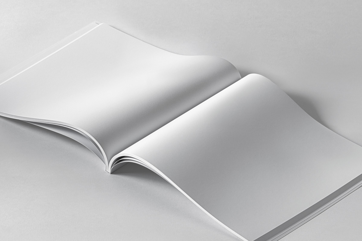 打开的杂志书籍画册设计提案展示样机PSD模板 Open Sq
