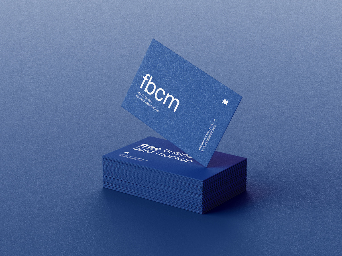 优雅的名片设计展示样机PSD模板 Business Card