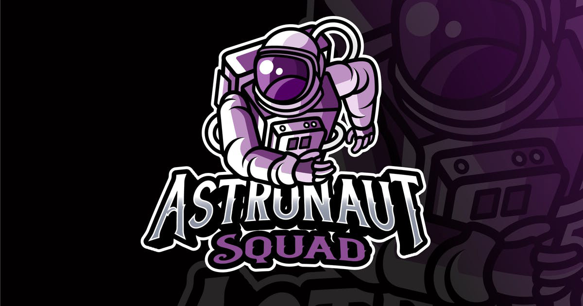 宇航员小队科技Logo设计模板 Astronaut Squa