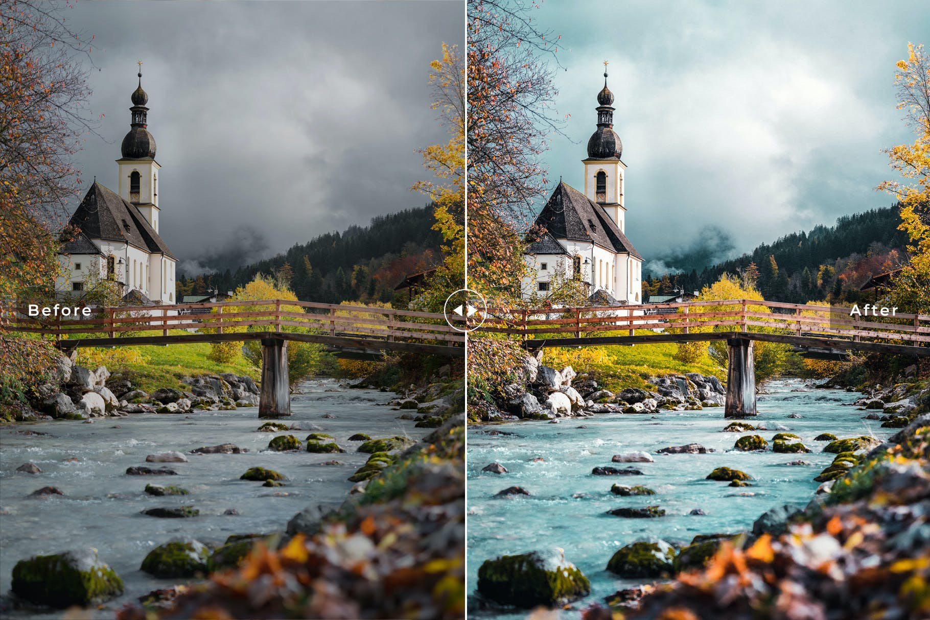 高对比度色彩增强照片滤镜LR预设 Bavaria Mobil