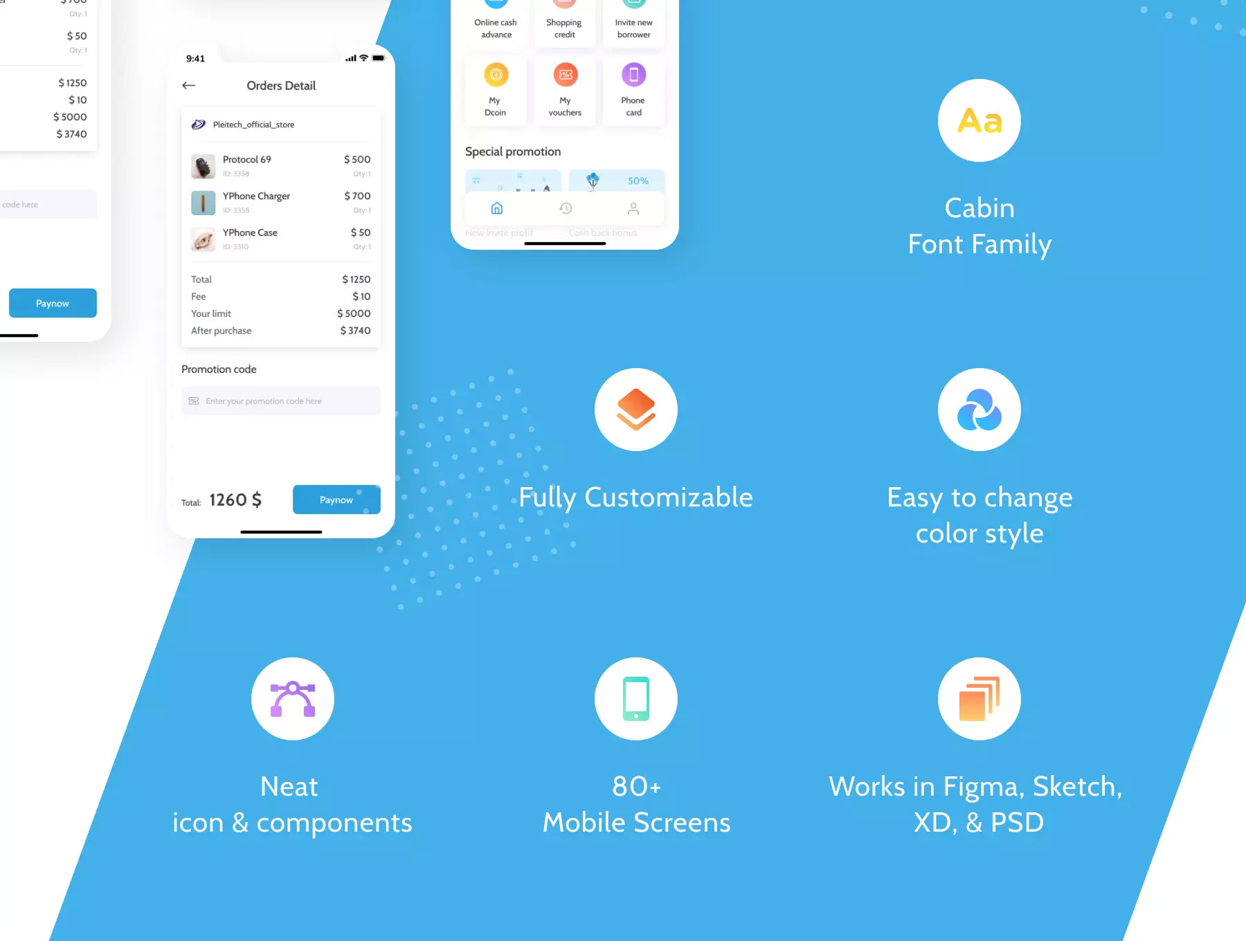P2P金融借贷APP应用设计iOS UI套件