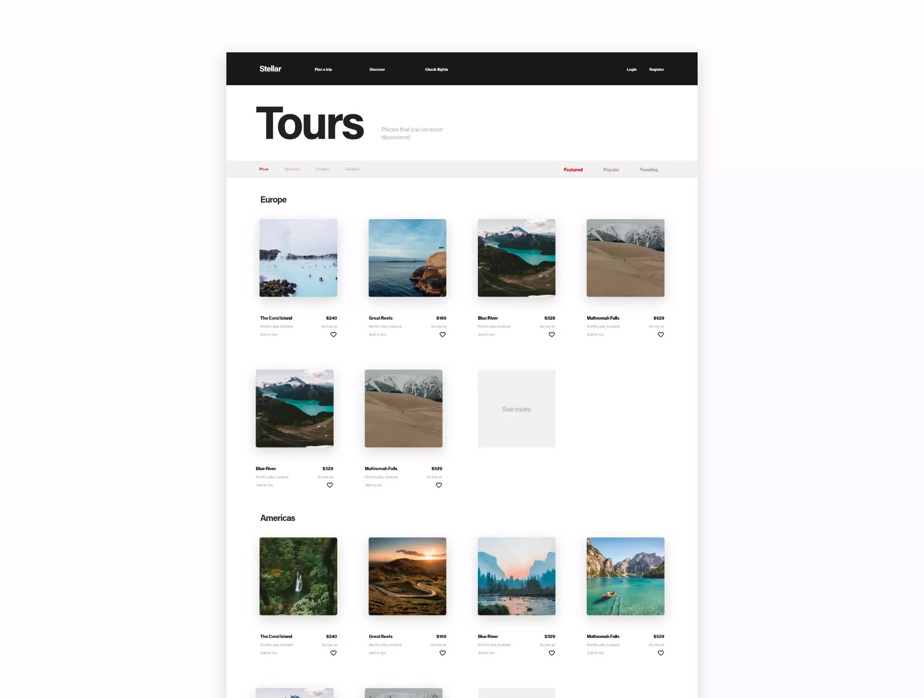 旅游旅行网站设计Web UI套件