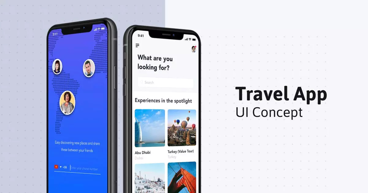 旅游App用户服务中心界面UI设计套件 Travel Boo