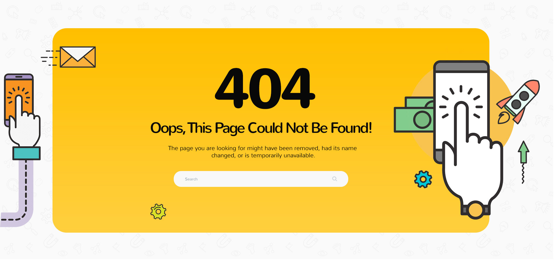 5个非常高端时尚创意的404无数据页面banner设计模板
