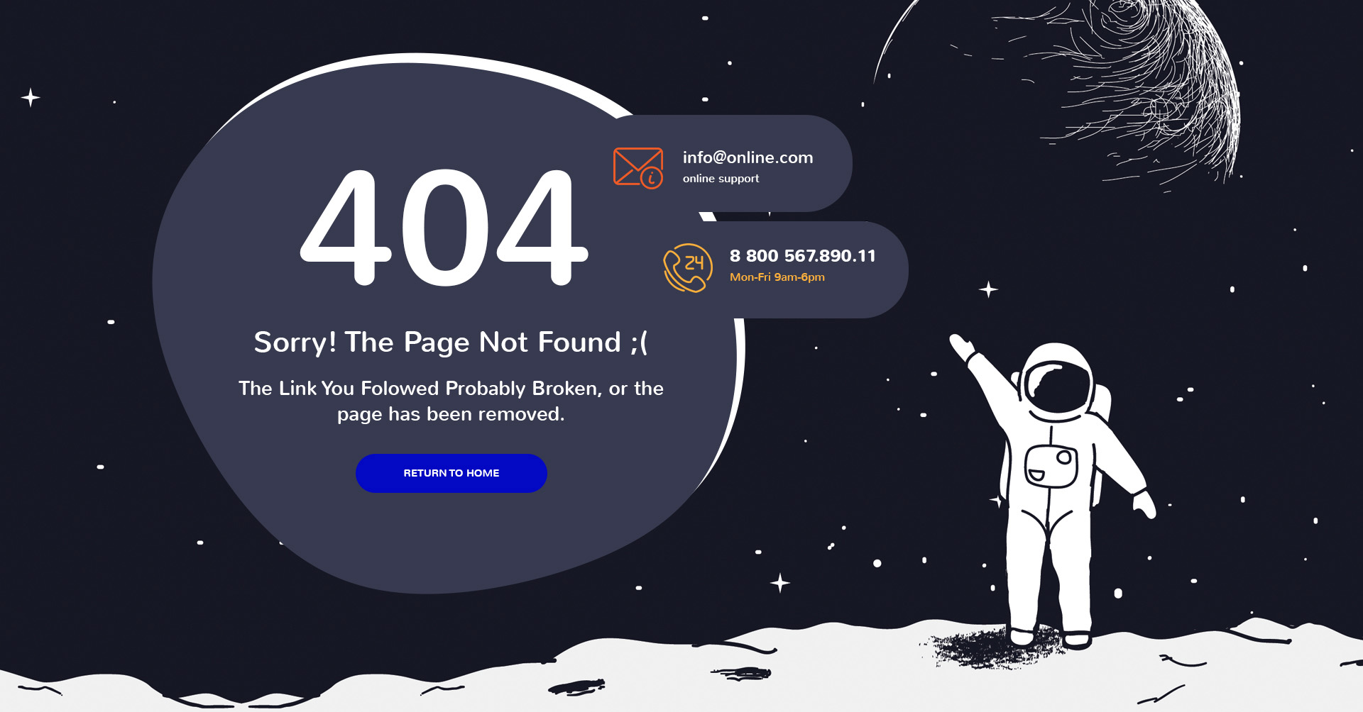 5个非常高端时尚创意的404无数据页面banner设计模板