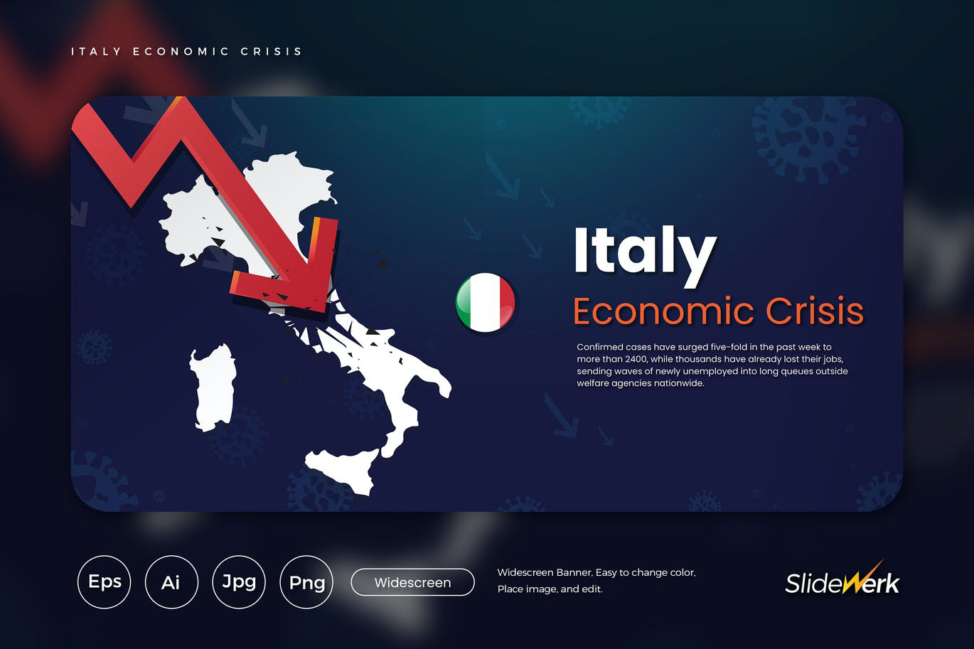 意大利经济危机主题网站设计矢量插画 Italy Econom