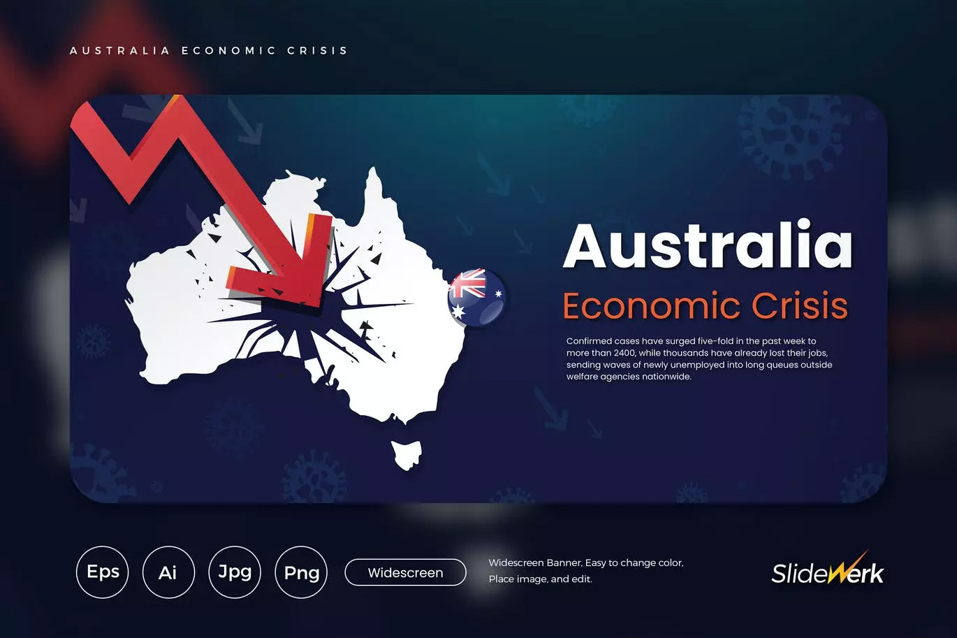 澳大利亚经济危机主题网站设计矢量插画 Australia E