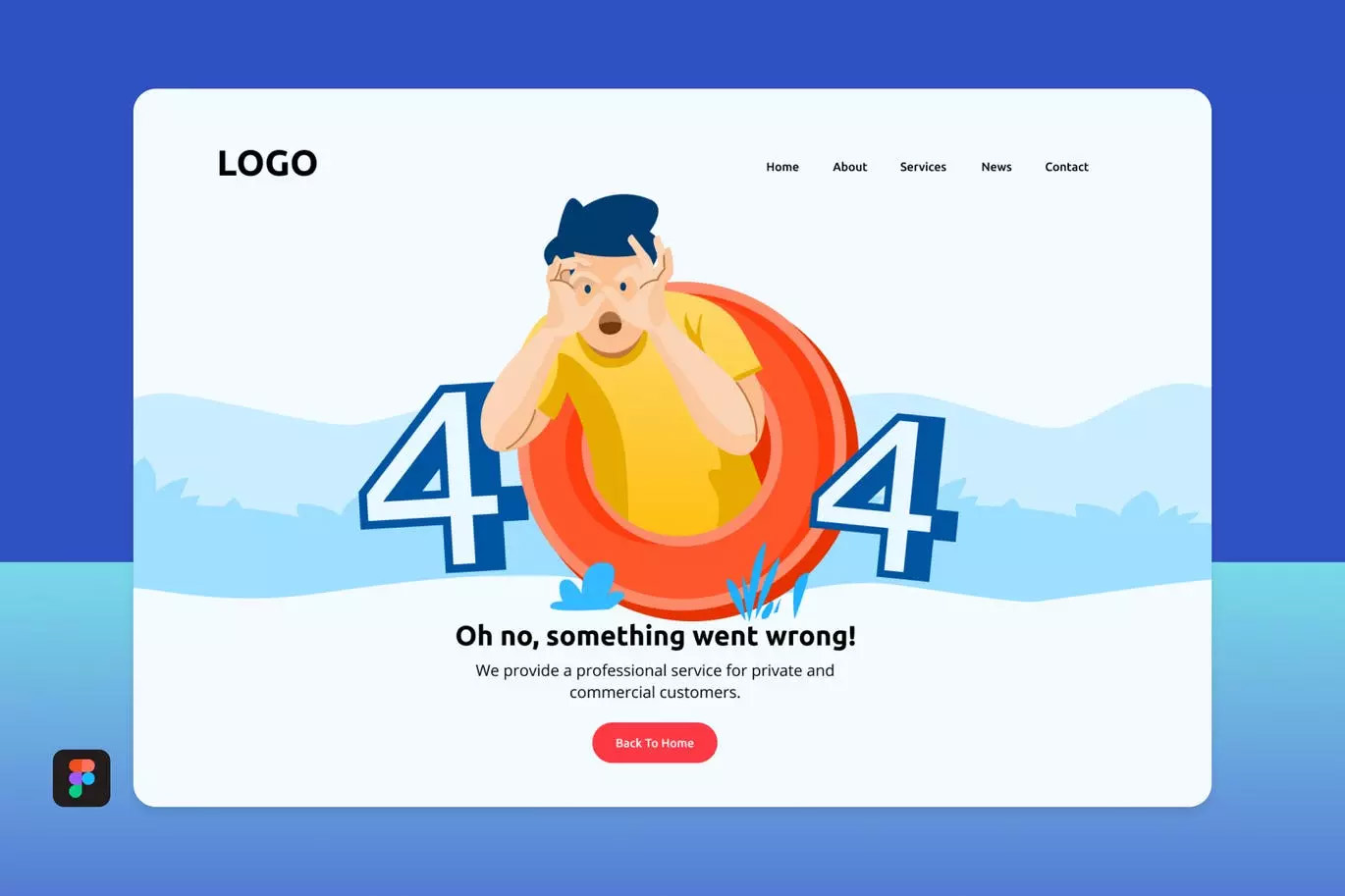 创意404 not found页面UI设计模板v3[Figm