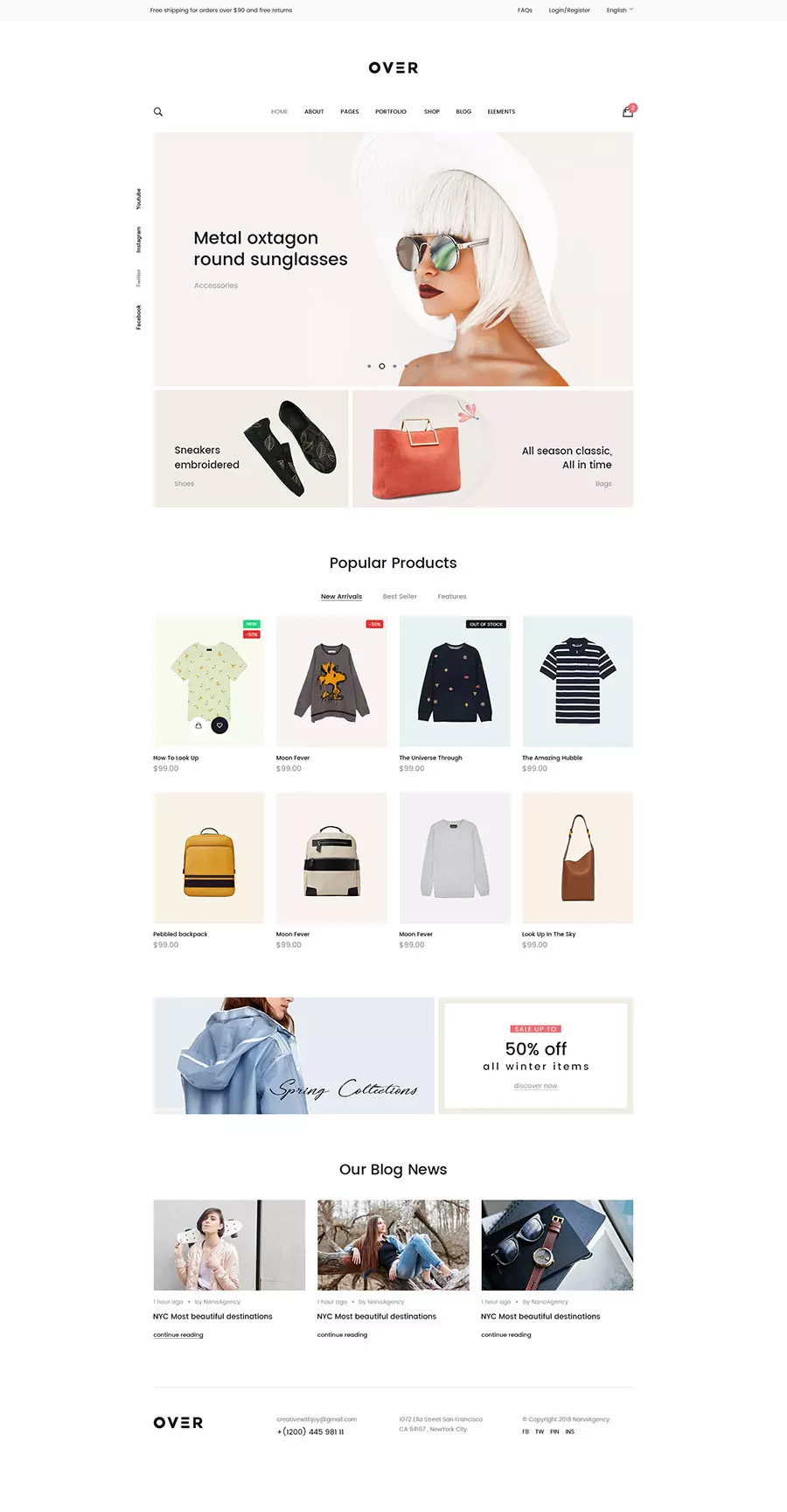 时尚高端多用途的淘宝电子商务网站设计模板（psd）