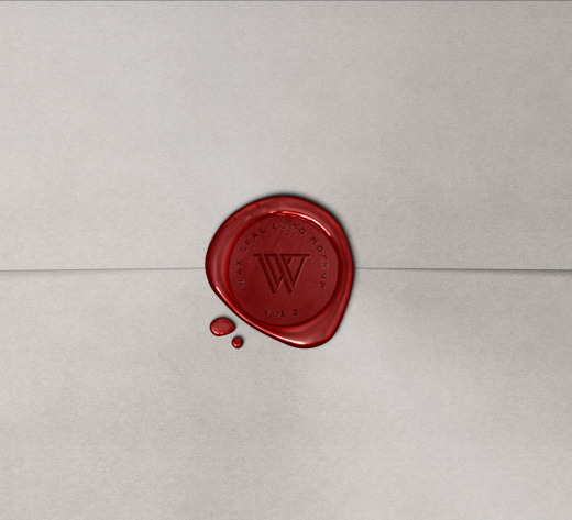 蜡封徽标样机模板 Wax Seal Logo Mock-Up