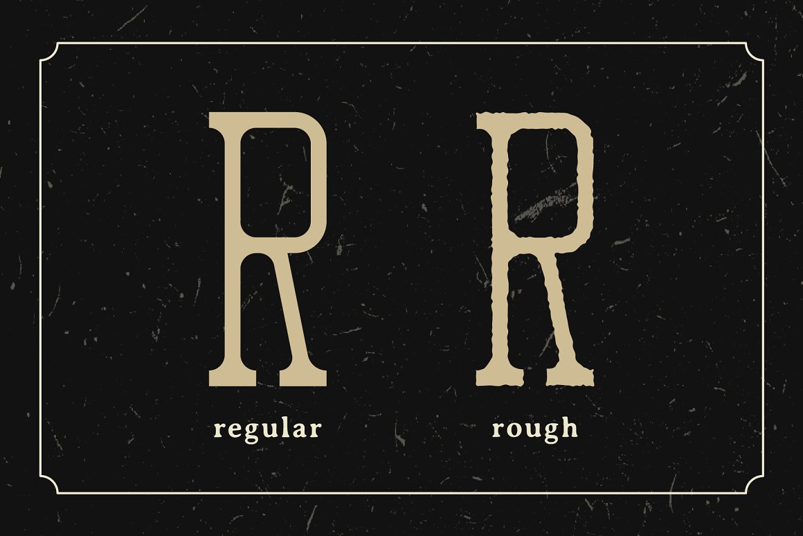 粗糙的复古主题英文衬线字体 Rustica Slab Fon