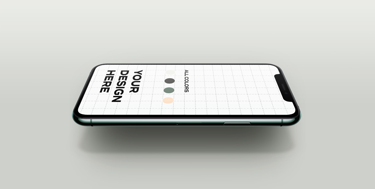 最新智能手机iPhone飘浮场景APP UI界面设计提案样机