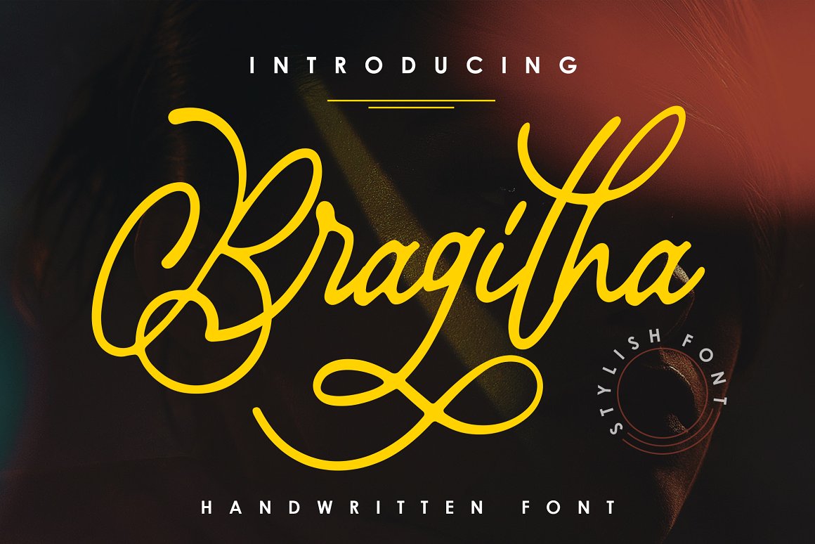 时尚优雅的连笔手写英文字体 Bragitha - Styli