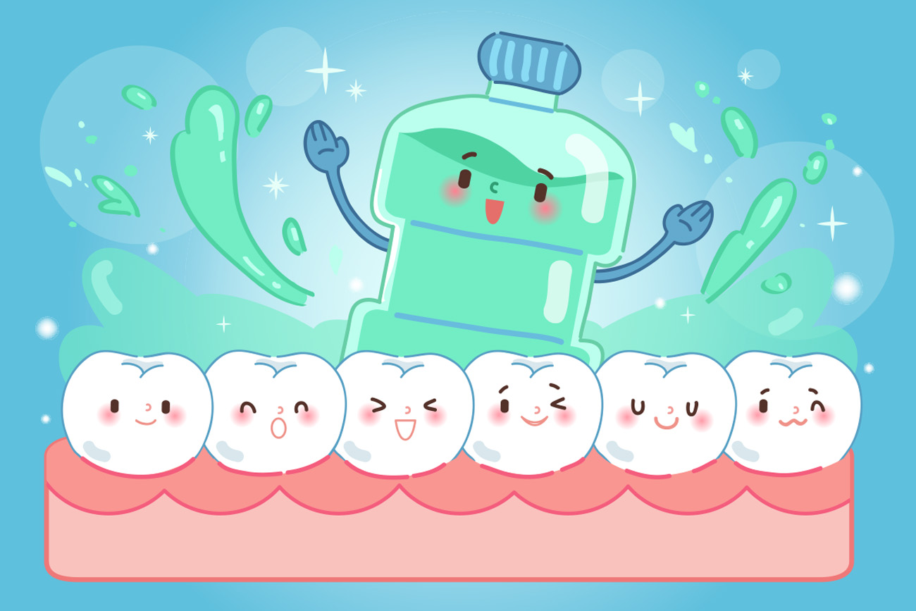 保护清洁保养牙齿卫生可爱宣传插画海报EPS矢量插画素材