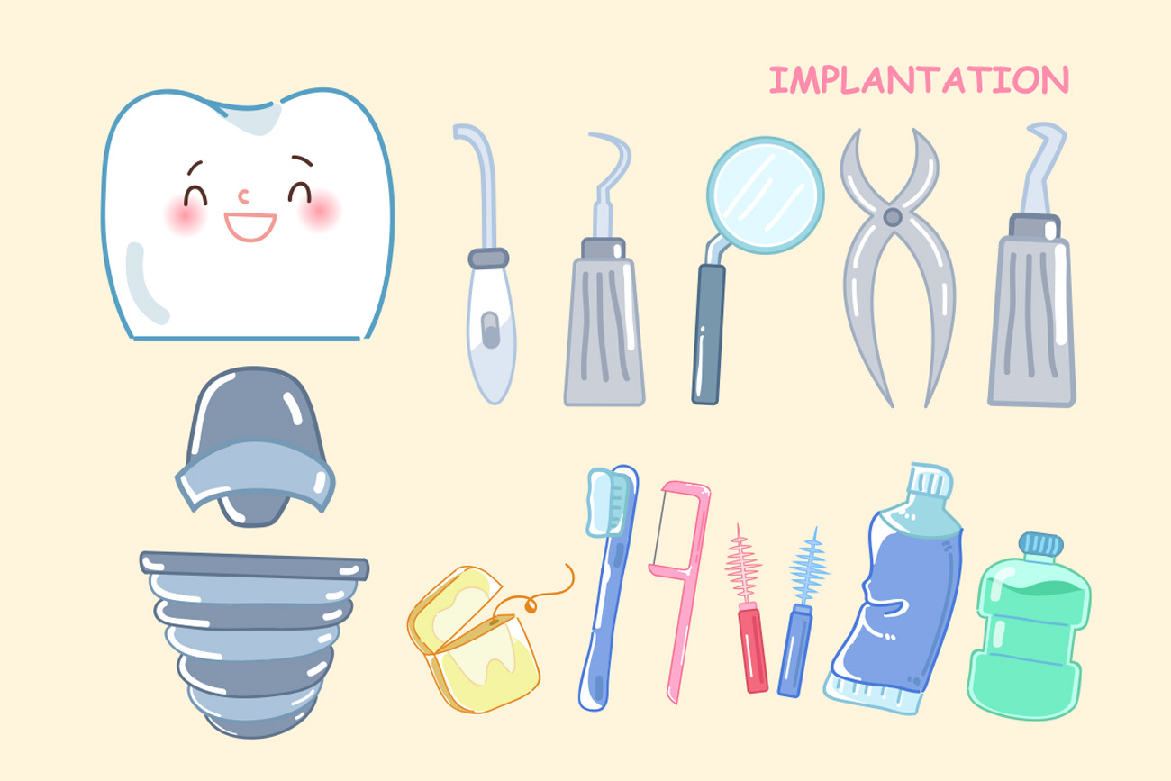 保护清洁保养牙齿卫生可爱宣传插画海报EPS矢量插画素材