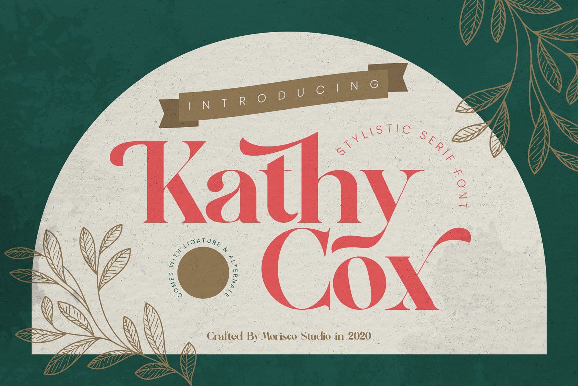 怀旧经典衬线英文字体免费下载 Kathy Cox - Sty