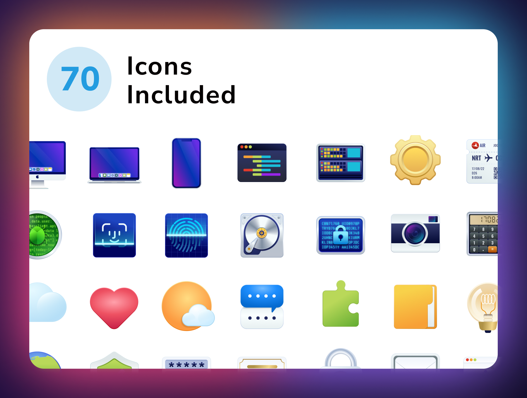 苹果电脑最新系统Big Sur风格图标集 Icono Big
