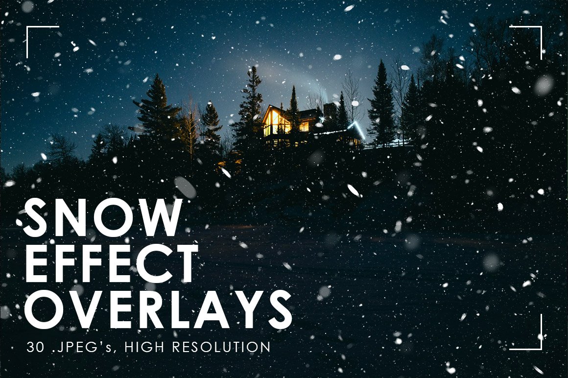 30个冬日雪景下雪图片效果叠加层素材免费下载 Snow Ef