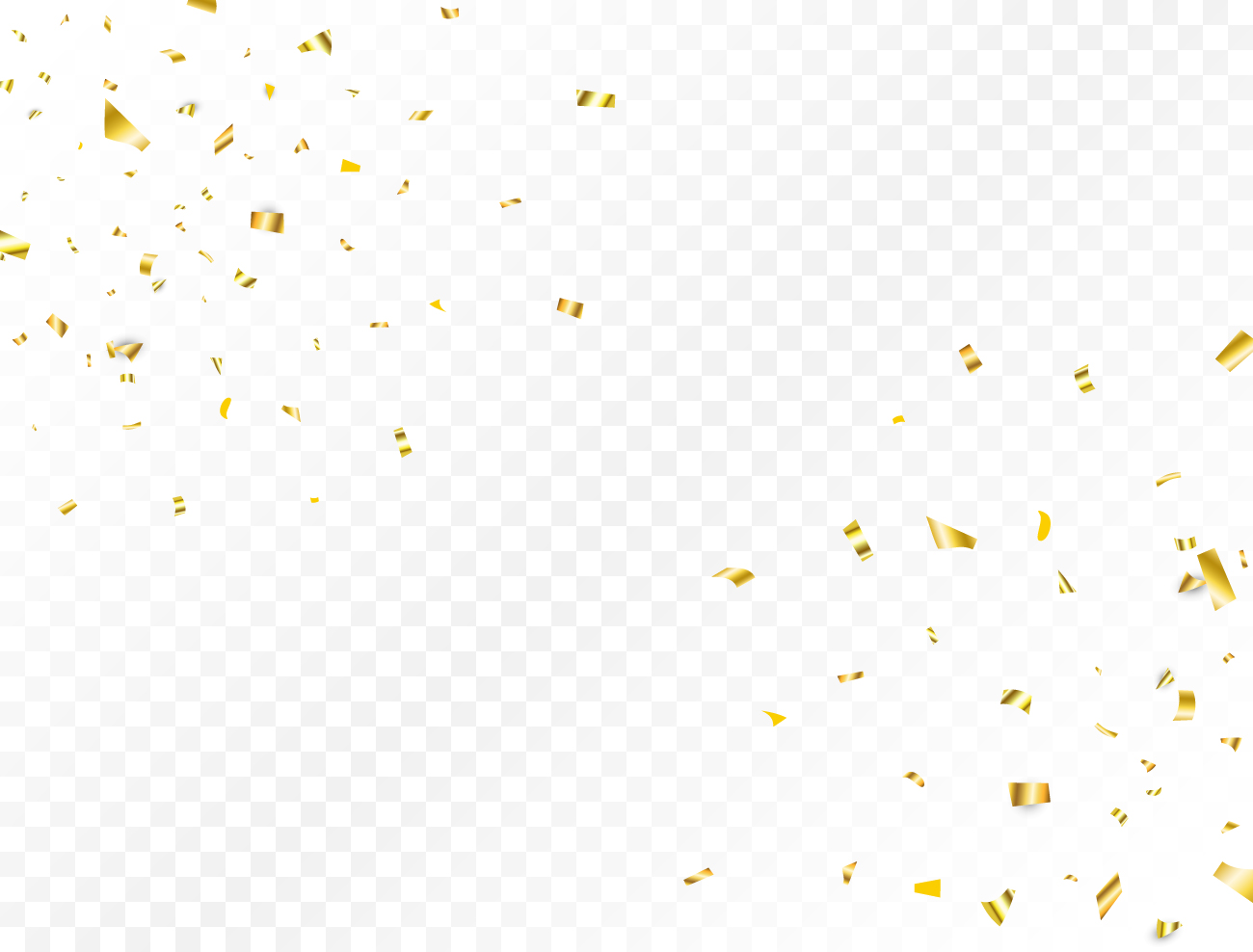 周年庆节日庆祝胜利成功派对金纸装饰元素ESP矢量设计素材